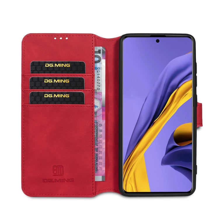 For Samsung Galaxy A41 (EU Version) DG.MING Retro Oil Side Horizontal Flip Case with Holder & Card Slots & Wallet(Red) - Galaxy Phone Cases by DG.MING | Online Shopping UK | buy2fix