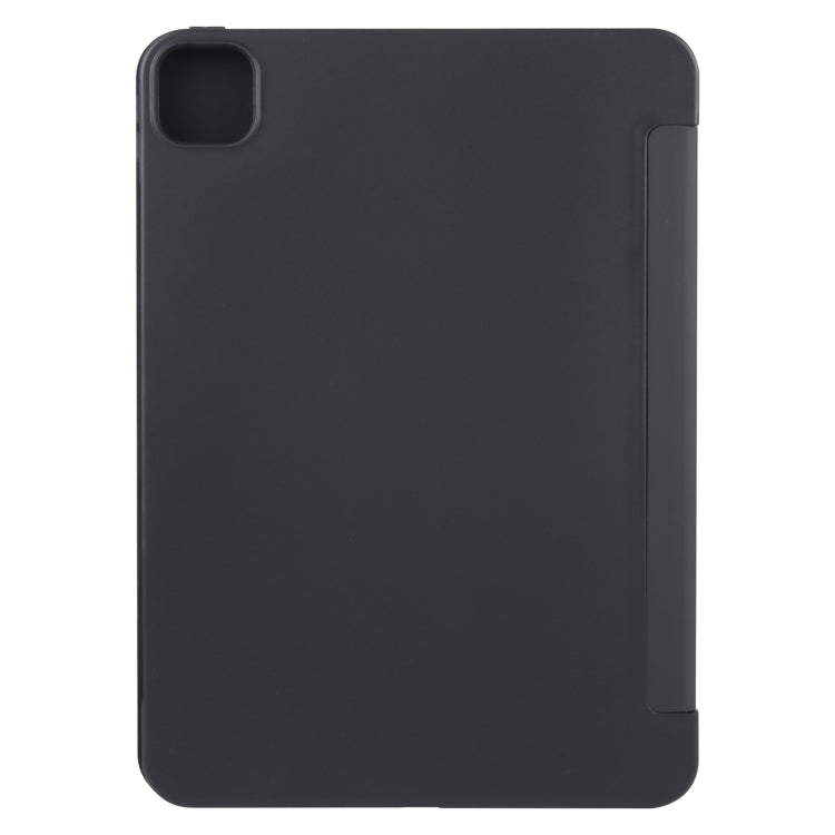 For iPad Air 11 2024 GEBEI 3-folding Holder Shockproof Flip Leather Tablet Case(Black) - iPad Air 11 2024 Cases by GEBEI | Online Shopping UK | buy2fix