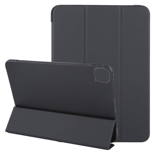 For iPad Pro 11 2024 GEBEI 3-folding Holder Shockproof Flip Leather Tablet Case(Black) - iPad Pro 11 2024 Cases by GEBEI | Online Shopping UK | buy2fix