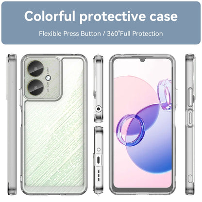 For Xiaomi Redmi 13R 5G Colorful Series Acrylic Hybrid TPU Phone Case(Transparent) - 13R Cases by buy2fix | Online Shopping UK | buy2fix