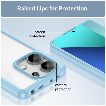 For Xiaomi Redmi Note 13 4G Global Colorful Series Acrylic Hybrid TPU Phone Case(Blue) - Note 13 Cases by buy2fix | Online Shopping UK | buy2fix