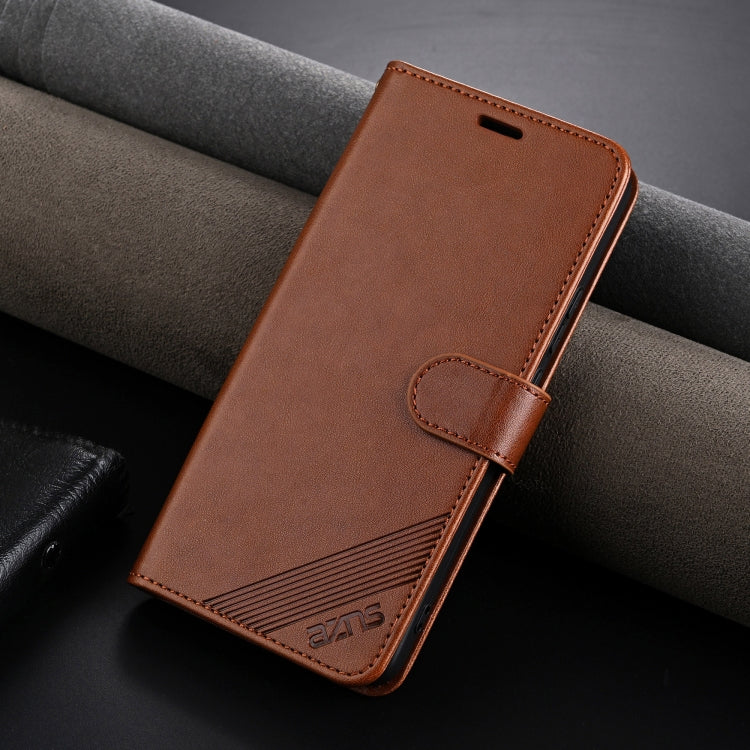 For Honor X60i AZNS Sheepskin Texture Flip Leather Phone Case(Brown) - Honor Cases by AZNS | Online Shopping UK | buy2fix