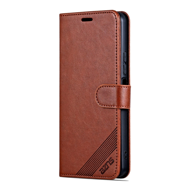 For Honor X60 AZNS Sheepskin Texture Flip Leather Phone Case(Brown) - Honor Cases by AZNS | Online Shopping UK | buy2fix