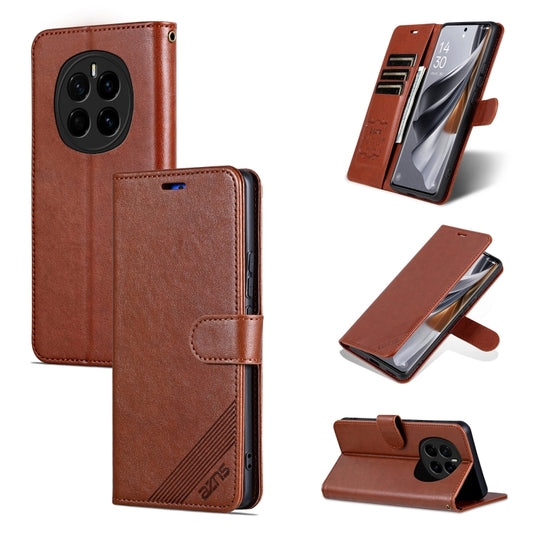 For Honor Magic7 AZNS Sheepskin Texture Flip Leather Phone Case(Brown) - Honor Cases by AZNS | Online Shopping UK | buy2fix