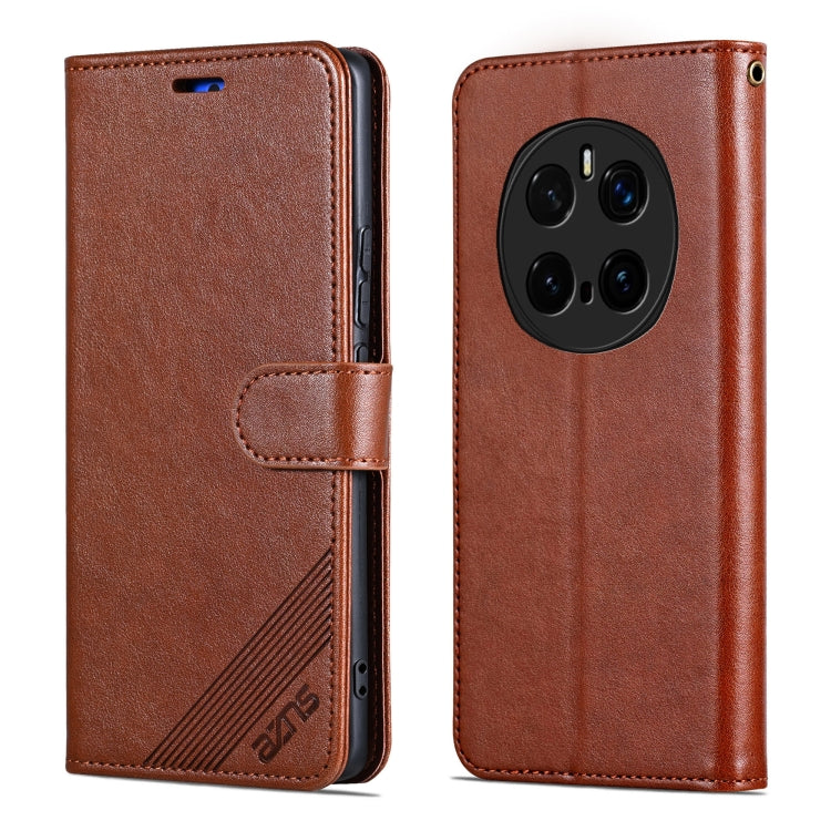 For Honor Magic7 Pro AZNS Sheepskin Texture Flip Leather Phone Case(Brown) - Honor Cases by AZNS | Online Shopping UK | buy2fix