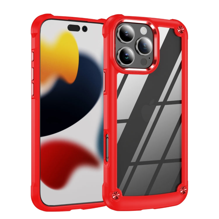 For iPhone 16 Pro TPU + PC Lens Protection Phone Case(Red) - iPhone 16 Pro Cases by buy2fix | Online Shopping UK | buy2fix