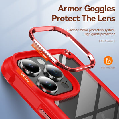 For iPhone 16 Pro TPU + PC Lens Protection Phone Case(Red) - iPhone 16 Pro Cases by buy2fix | Online Shopping UK | buy2fix