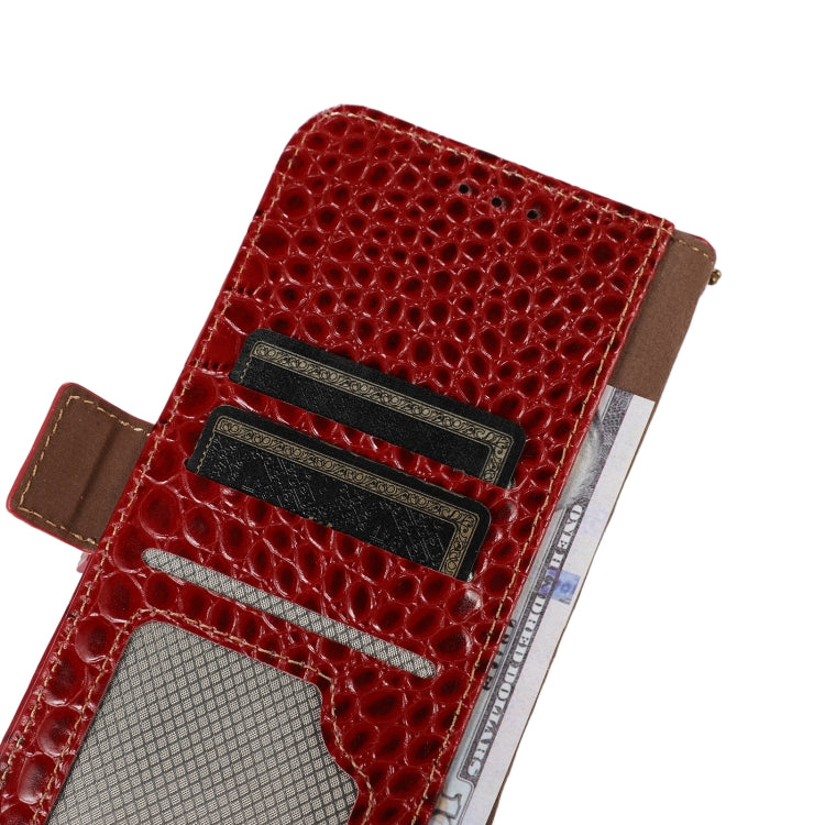 For iPhone 16 Pro Crocodile Top Layer Cowhide Leather Phone Case(Red) - iPhone 16 Pro Cases by buy2fix | Online Shopping UK | buy2fix