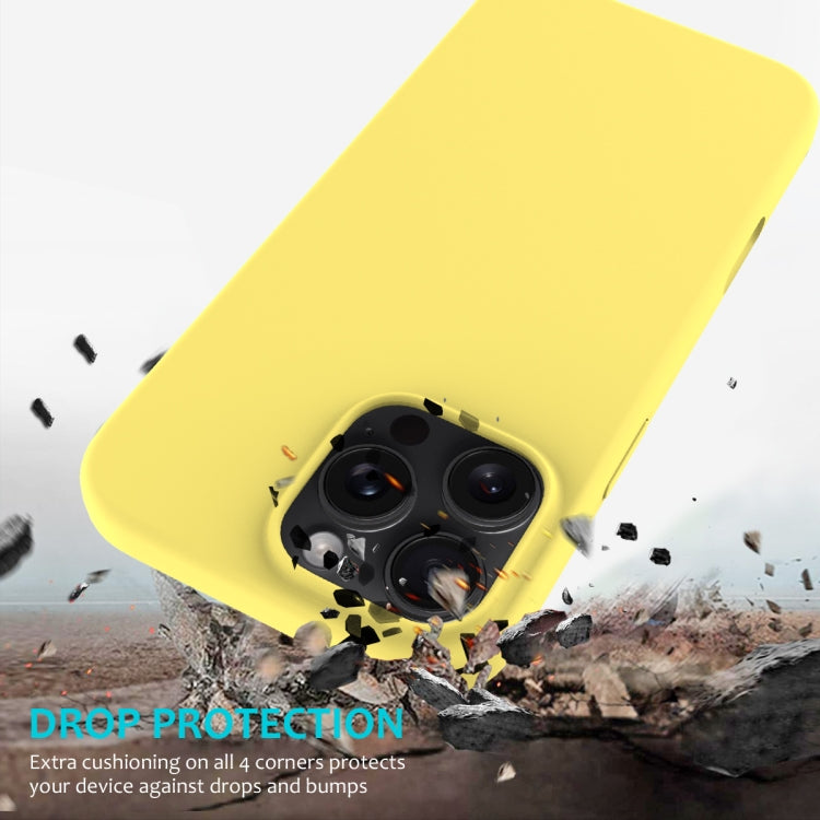 For iPhone 16 Pro Max Solid Color Silicone Phone Case(Lemon Yellow) - More iPhone Cases by buy2fix | Online Shopping UK | buy2fix