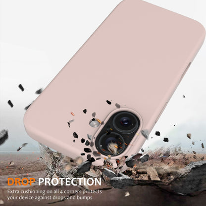 For iPhone 16 Shockproof Silicone Magsafe Phone Case(Sand Pink) - iPhone 16 Cases by buy2fix | Online Shopping UK | buy2fix