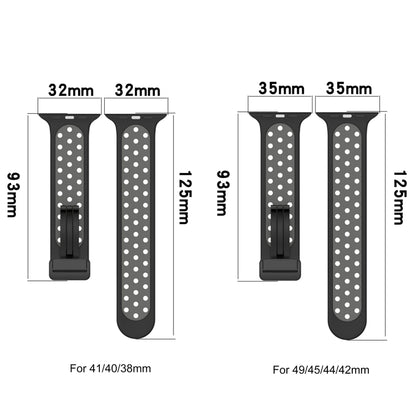 For Apple Watch 4 44mm Magnetic Buckle Silicone Watch Band(Black Grey) - Watch Bands by buy2fix | Online Shopping UK | buy2fix