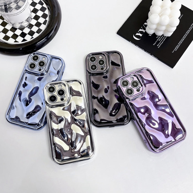 For iPhone 16 Pro Electroplating Meteorite Texture TPU Phone Case(Purple) - iPhone 16 Pro Cases by buy2fix | Online Shopping UK | buy2fix