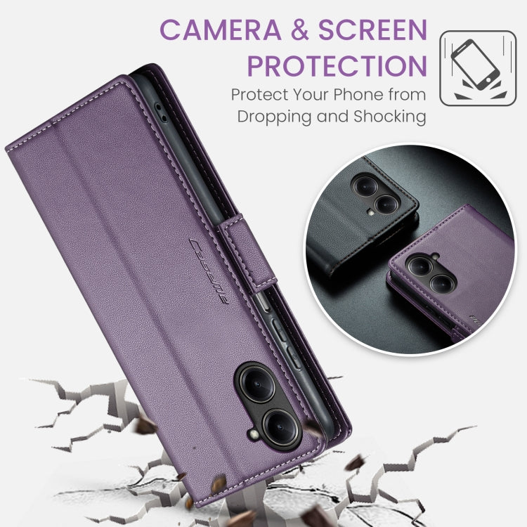 For Realme 10 Pro 5G CaseMe 023 Butterfly Buckle Litchi Texture RFID Anti-theft Leather Phone Case(Pearly Purple) - Realme Cases by CaseMe | Online Shopping UK | buy2fix