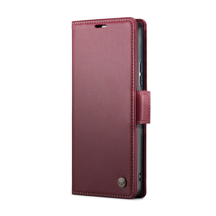 For Realme 11 Pro/11 Pro+ CaseMe 023 Butterfly Buckle Litchi Texture RFID Anti-theft Leather Phone Case(Wine Red) - Realme Cases by CaseMe | Online Shopping UK | buy2fix