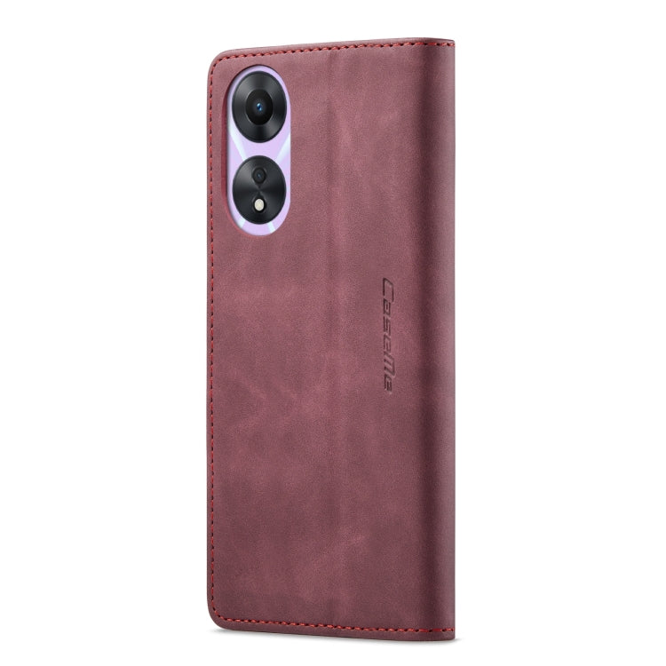 For OPPO A58 5G / A58X 5G CaseMe 013 Multifunctional Horizontal Flip Leather Phone Case(Wine Red) - OPPO Cases by CaseMe | Online Shopping UK | buy2fix