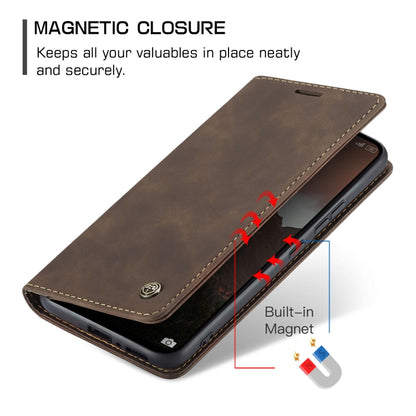 For Xiaomi Redmi Note 13 4G CaseMe 013 Multifunctional Horizontal Flip Leather Phone Case(Coffee) - Xiaomi Cases by CaseMe | Online Shopping UK | buy2fix