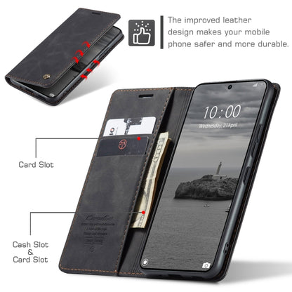 For Xiaomi Redmi K70E 5G CaseMe 013 Multifunctional Horizontal Flip Leather Phone Case(Black) - K70E Cases by CaseMe | Online Shopping UK | buy2fix