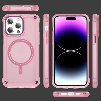 For iPhone 11 Skin Feel TPU + PC MagSafe Magnetic Phone Case(Transparent Pink) - iPhone 11 Cases by buy2fix | Online Shopping UK | buy2fix