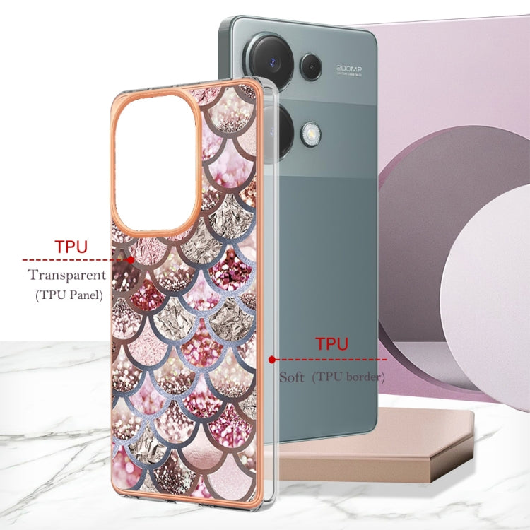 For Xiaomi Poco M6 Pro 4G Electroplating IMD TPU Phone Case(Pink Scales) - Xiaomi Cases by buy2fix | Online Shopping UK | buy2fix