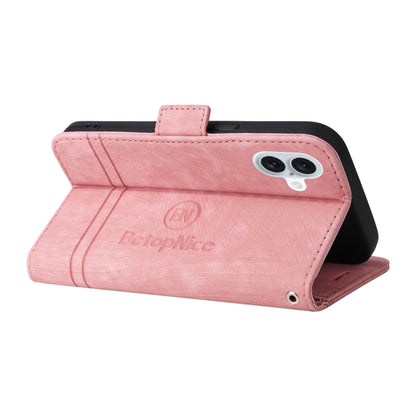 For iPhone 16 Plus BETOPNICE Dual-side Buckle Leather Phone Case(Pink) - iPhone 16 Plus Cases by BETOPNICE | Online Shopping UK | buy2fix