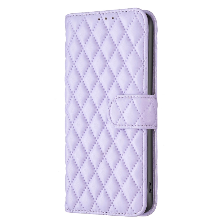 For iPhone 16 Pro Max Diamond Lattice Wallet Flip Leather Phone Case(Purple) - iPhone 16 Pro Max Cases by buy2fix | Online Shopping UK | buy2fix