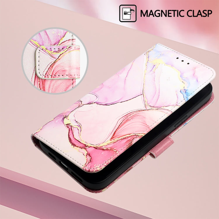 For iPhone SE 2024 PT003 Marble Pattern Flip Leather Phone Case(Rose Gold LS005) - More iPhone Cases by buy2fix | Online Shopping UK | buy2fix