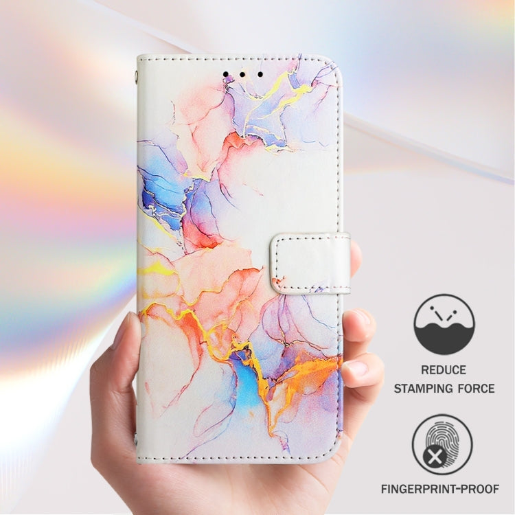 For iPhone 16 Pro PT003 Marble Pattern Flip Leather Phone Case(Galaxy Marble White LS004) - iPhone 16 Pro Cases by buy2fix | Online Shopping UK | buy2fix