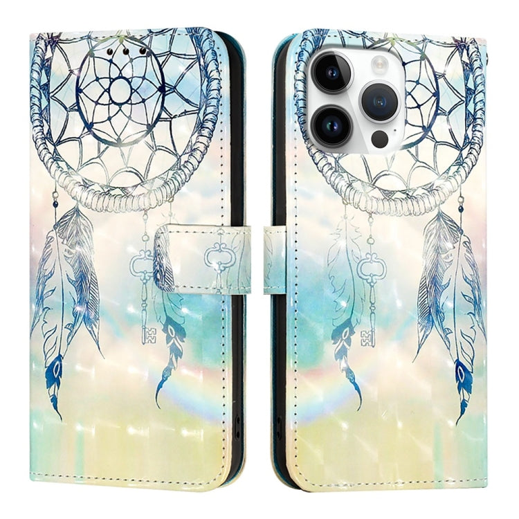 For iPhone 16 Pro Max 3D Painting Horizontal Flip Leather Phone Case(Dream Wind Chimes) - iPhone 16 Pro Max Cases by buy2fix | Online Shopping UK | buy2fix