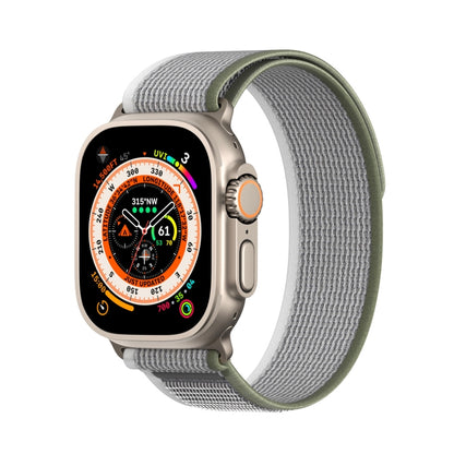 For Apple Watch 8 45mm  DUX DUCIS YJ Series Nylon Watch Band(Green Grey) - Watch Bands by DUX DUCIS | Online Shopping UK | buy2fix