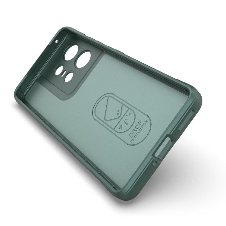 For Motorola Edge 50 Pro 5G Global Magic Shield TPU + Flannel Phone Case(White) - Motorola Cases by buy2fix | Online Shopping UK | buy2fix