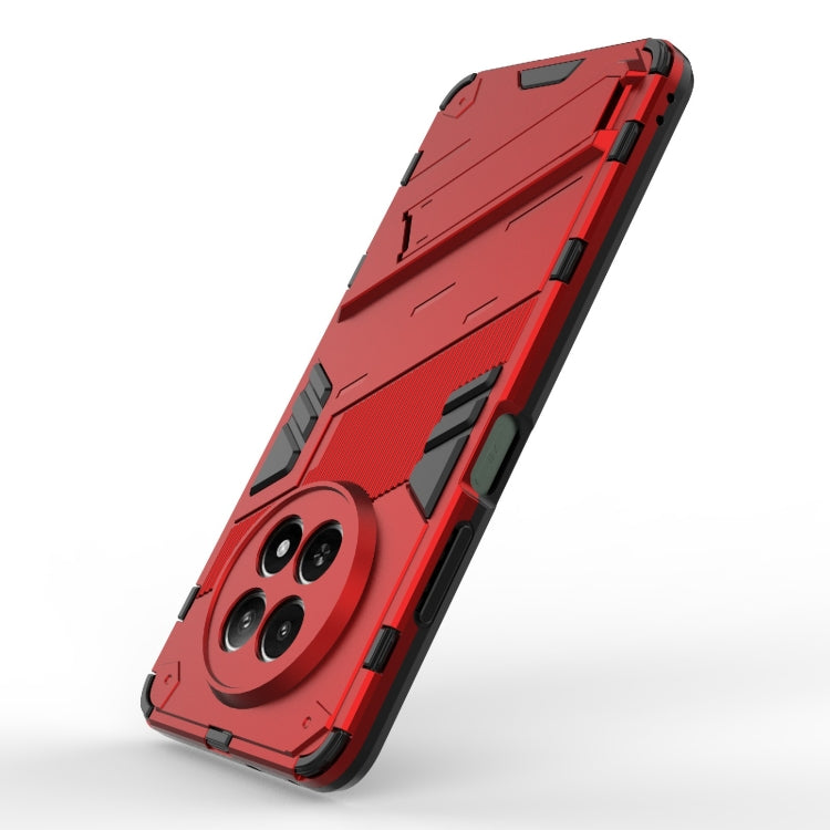 For Realme 12 5G Global Punk Armor 2 in 1 PC + TPU Phone Case with Holder(Red) - Realme Cases by buy2fix | Online Shopping UK | buy2fix