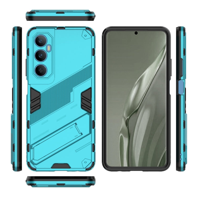 For Realme C65 4G Global Punk Armor 2 in 1 PC + TPU Phone Case with Holder(Blue) - Realme Cases by buy2fix | Online Shopping UK | buy2fix