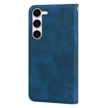 For Samsung Galaxy S23 5G Frosted Business Magnetic Horizontal Flip PU Phone Case(Blue) - Galaxy S23 5G Cases by buy2fix | Online Shopping UK | buy2fix