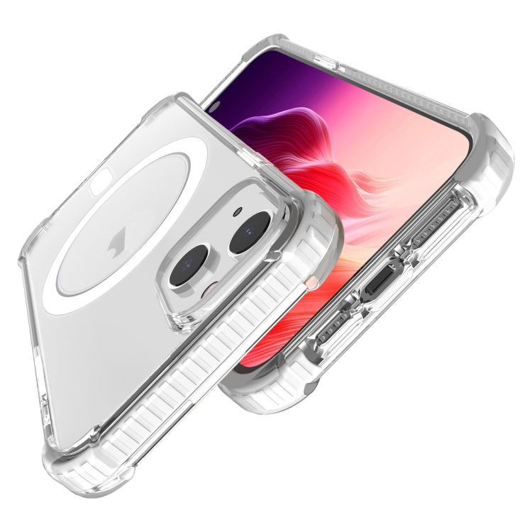 For iPhone 15 Plus Magsafe Magnetic Acrylic Shockproof Phone Case(Transparent) - iPhone 15 Plus Cases by buy2fix | Online Shopping UK | buy2fix