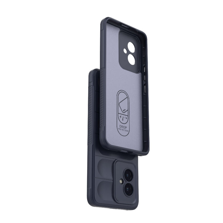 For Honor 100 5G Magic Shield TPU + Flannel Phone Case(Dark Grey) - Honor Cases by buy2fix | Online Shopping UK | buy2fix