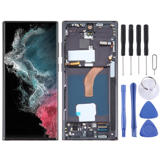 For Samsung Galaxy S22 Ultra 5G SM-S908B 6.78 inch EU Version OLED LCD Screen Digitizer Full Assembly with Frame(Black) - Galaxy S Series Parts by buy2fix | Online Shopping UK | buy2fix