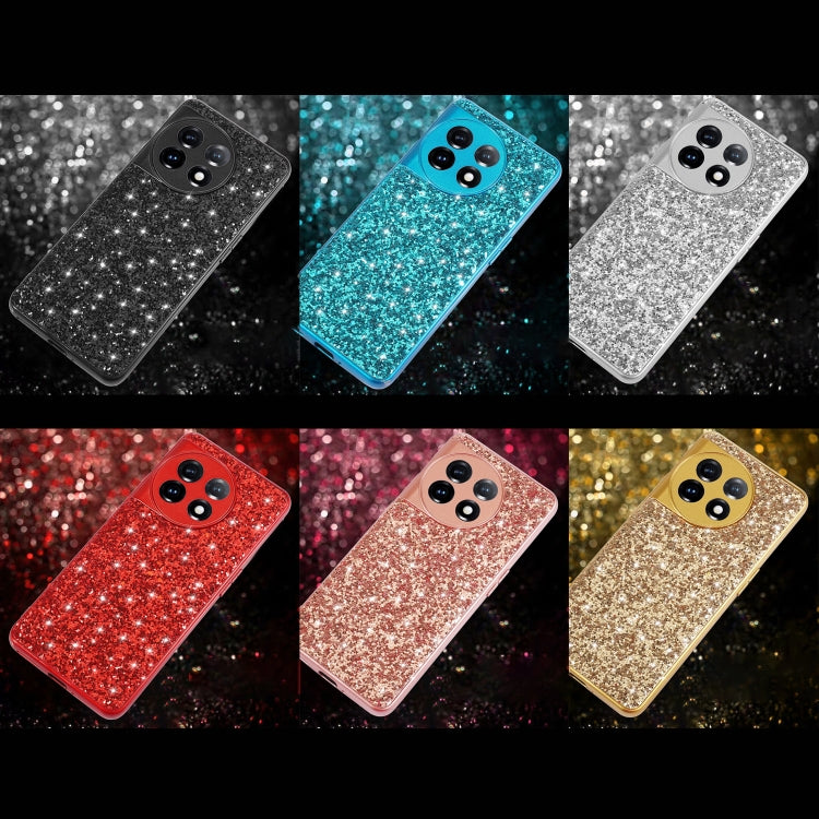 For OnePlus 11 Glitter Powder Shockproof TPU Phone Case(Gold) - OnePlus Cases by buy2fix | Online Shopping UK | buy2fix