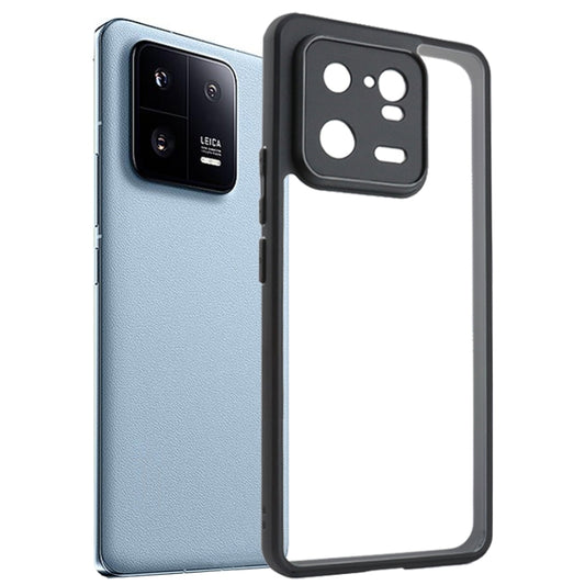 For Xiaomi 13 Pro Frosted TPU + Transparent PC Phone Case(Black) - 13 Pro Cases by buy2fix | Online Shopping UK | buy2fix