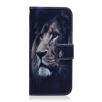 For iPhone SE 2024 Coloured Drawing Flip Leather Phone Case(Lion) - More iPhone Cases by buy2fix | Online Shopping UK | buy2fix