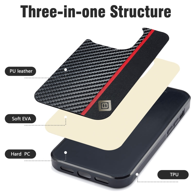 For Samsung Galaxy S22 LC.IMEEKE 3 in 1 Carbon Fiber Texture Shockproof Phone Case(Black) - Galaxy S22 5G Cases by LC.IMEEKE | Online Shopping UK | buy2fix