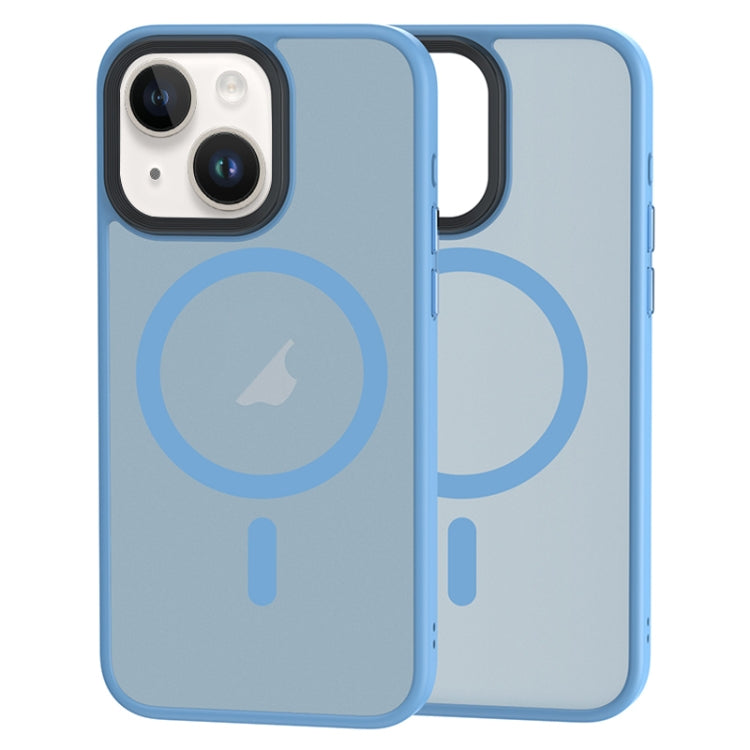 For iPhone 15 Plus Brilliant Series MagSafe Micro-frosted Anti-fingerprint PC Phone Case(Blue) - iPhone 15 Plus Cases by buy2fix | Online Shopping UK | buy2fix