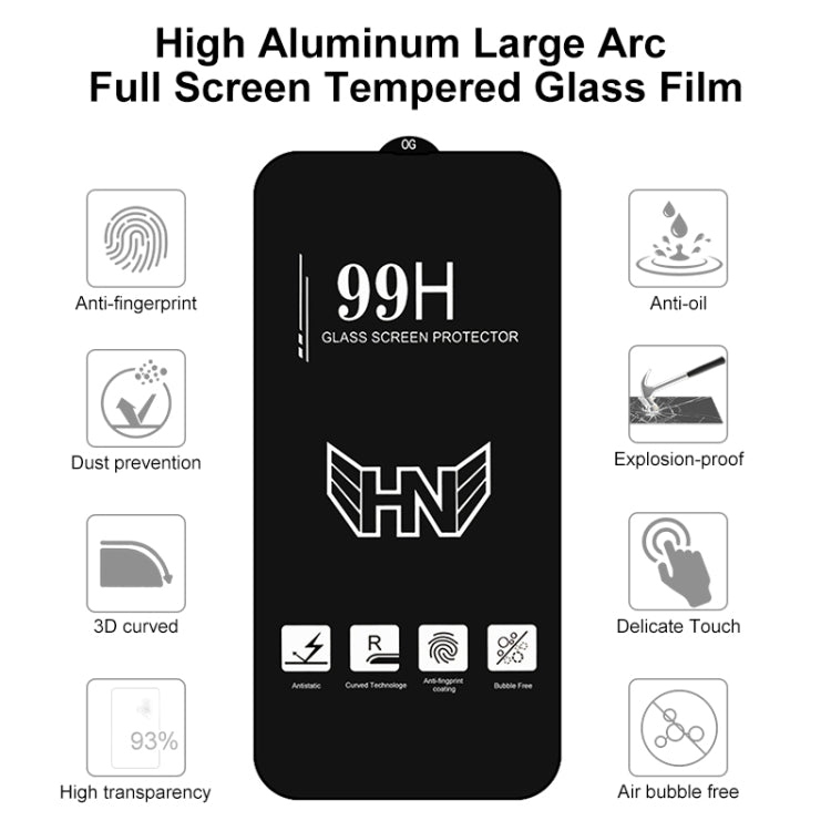 For iPhone 16 Pro 25pcs High Aluminum Large Arc Full Screen Tempered Glass Film - iPhone 16 Pro Tempered Glass by buy2fix | Online Shopping UK | buy2fix