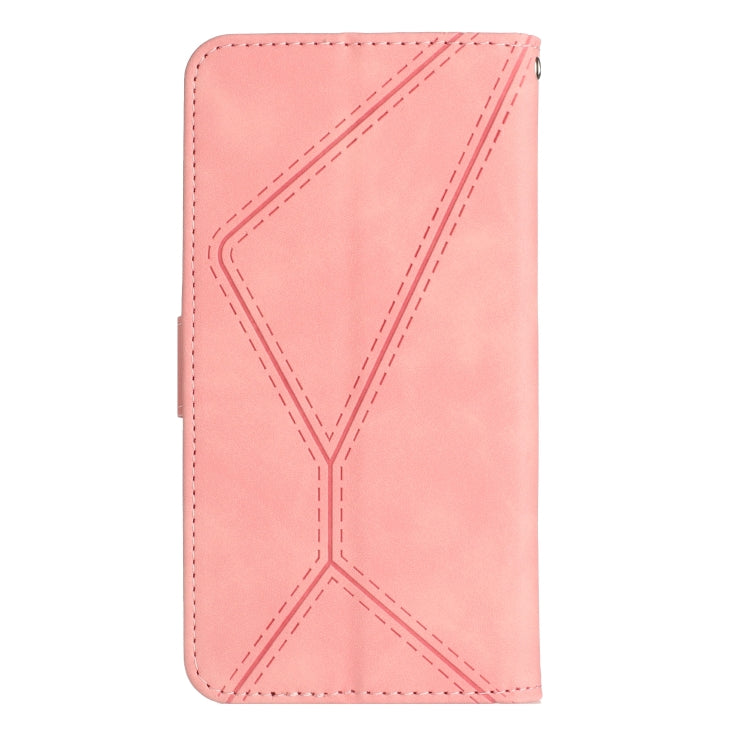 For Samsung Galaxy A05s Stitching Embossed Leather Phone Case(Pink) - Galaxy Phone Cases by buy2fix | Online Shopping UK | buy2fix