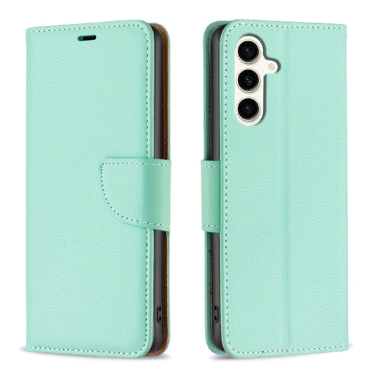 For Samsung Galaxy S23 FE 5G Litchi Texture Pure Color Flip Leather Phone Case(Green) - Galaxy S23 FE 5G Cases by buy2fix | Online Shopping UK | buy2fix