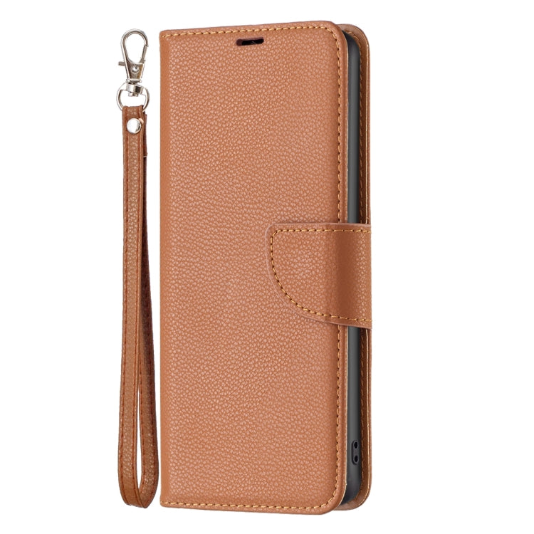 For Samsung Galaxy S24 5G Litchi Texture Pure Color Flip Leather Phone Case(Brown) - Galaxy S24 5G Cases by buy2fix | Online Shopping UK | buy2fix