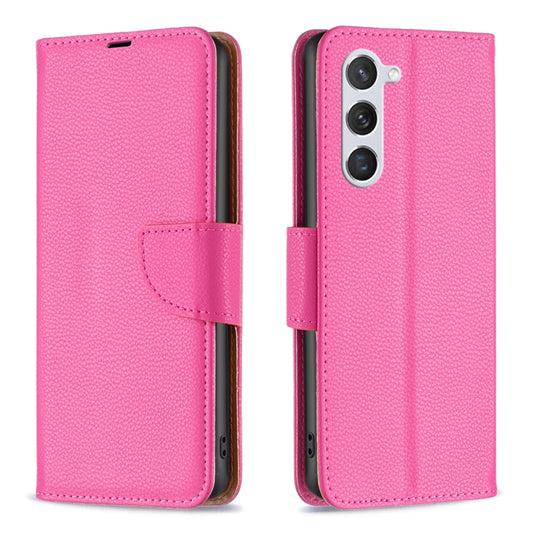 For Samsung Galaxy S24 5G Litchi Texture Pure Color Flip Leather Phone Case(Rose Red) - Galaxy S24 5G Cases by buy2fix | Online Shopping UK | buy2fix
