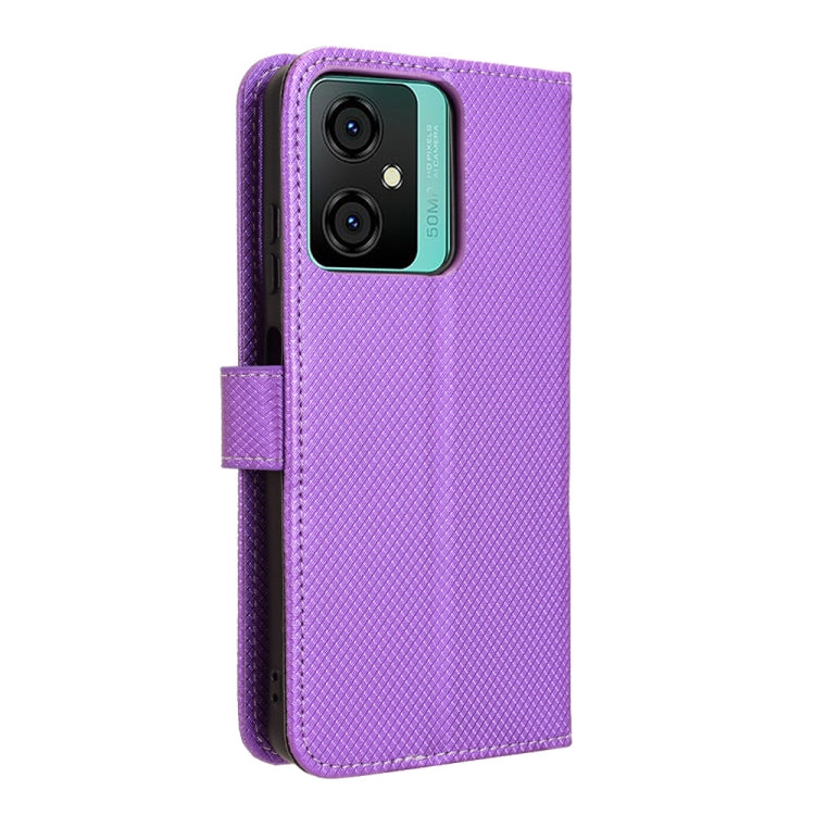 For Blackview Oscal C70 Diamond Texture Leather Phone Case(Purple) - More Brand by buy2fix | Online Shopping UK | buy2fix