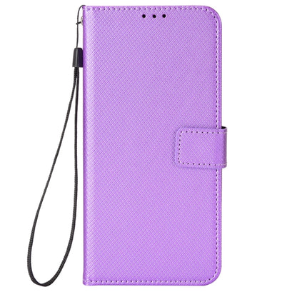 For Ulefone Note 16 Pro Diamond Texture Leather Phone Case(Purple) - Ulefone Cases by buy2fix | Online Shopping UK | buy2fix