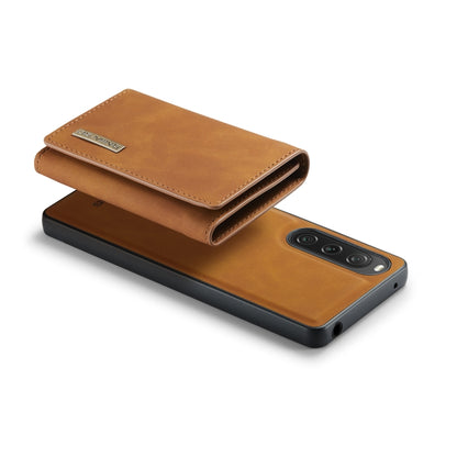 For Sony Xperia 10 V DG.MING M1 Series 3-Fold Multi Card Wallet + Magnetic Phone Case(Brown) - Sony Cases by DG.MING | Online Shopping UK | buy2fix