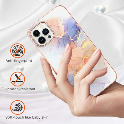 For iPhone 16 Pro Electroplating Pattern IMD TPU Shockproof Case(Milky Way White Marble) - iPhone 16 Pro Cases by buy2fix | Online Shopping UK | buy2fix